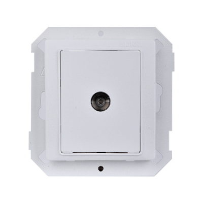 Module ổ cắm Tivi TV đơn lắp đế vuông màu trắng Simon Series V8 80476