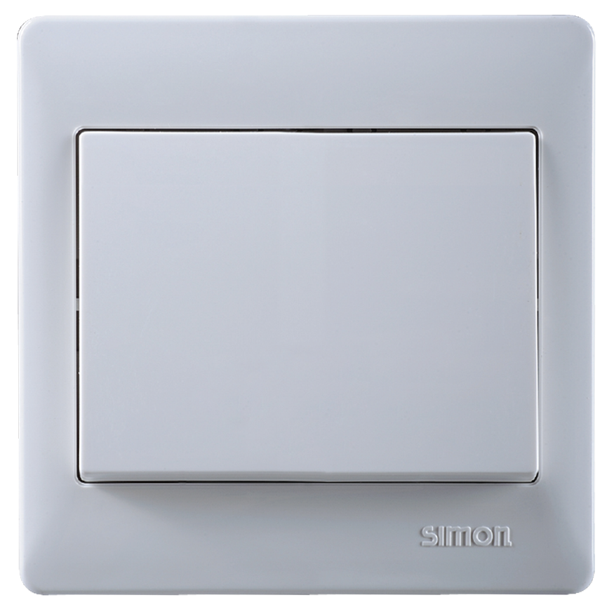 Bộ công tắc đơn 1 chiều chuẩn vuông màu trắng Simon Series 50 51011B