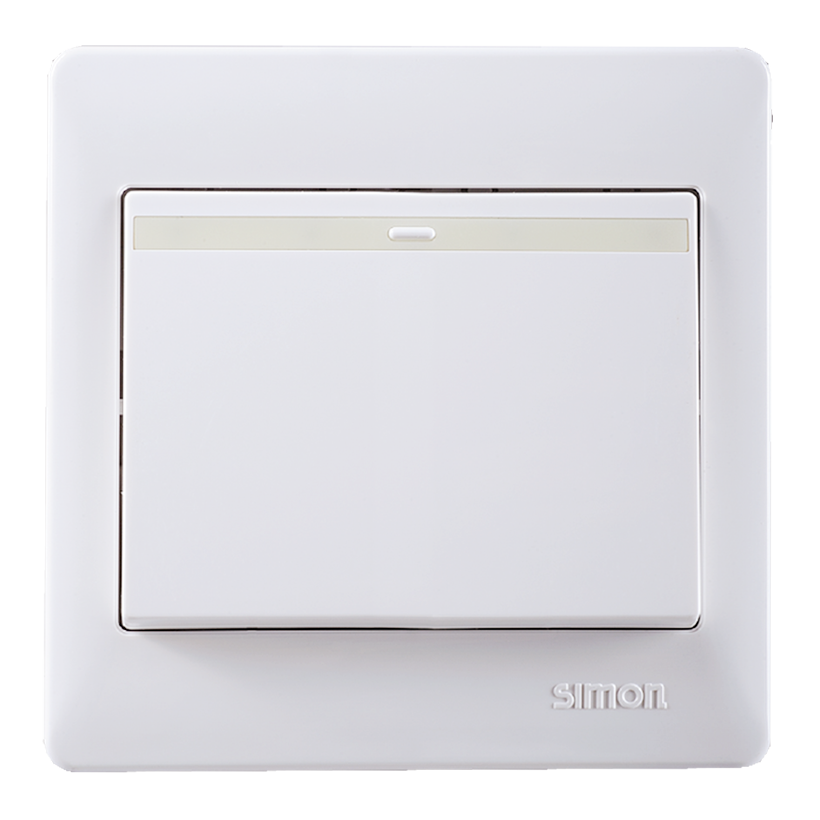 Bộ công tắc đơn vuông 2 chiều có phản quang Simon Series 50 51012BTY