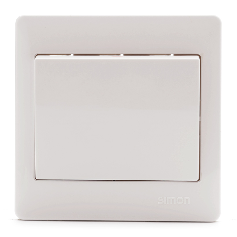 Bộ công tắc trung gian đơn 6 cực chuẩn vuông màu trắng Simon 50 51026B