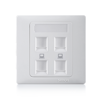 Bộ bốn ổ cắm điện thoại chuẩn RJ11 vuông Simon Series 50 55248S