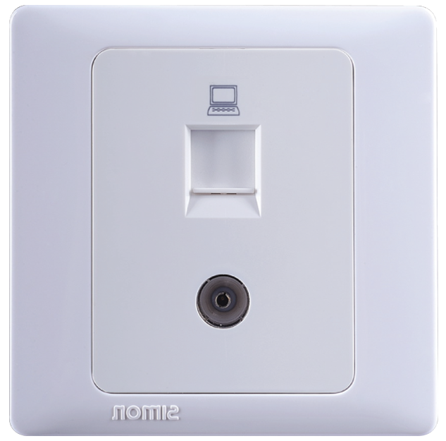 Bộ ổ cắm TV và ổ cắm dữ liệu RJ45 Cat.5e Simon 55302S