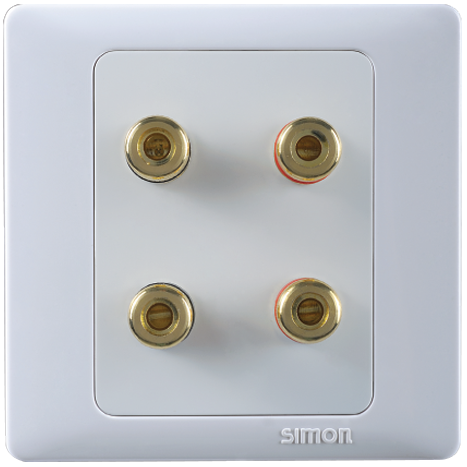 Bộ đôi ổ cắm loa sử dụng trong hệ thống âm thanh Simon Series 50 55402