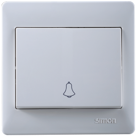 Bộ công tắc nút nhấn chuông đế vuông màu trắng Simon Series 50 56301B