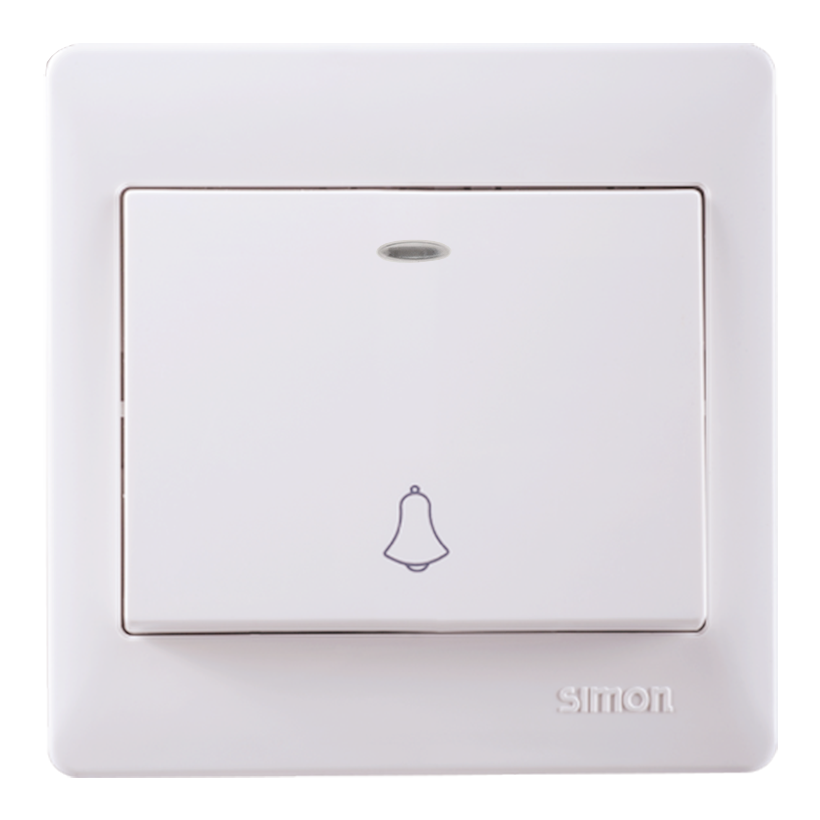 Công tắc nút nhấn chuông có đèn LED mặt vuông Simon Series 50 56301BD