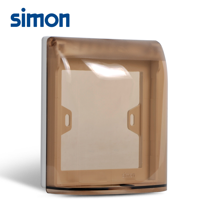 Mặt che nước chất liệu trong dùng cho ổ cắm vuông màu trắng Simon S255