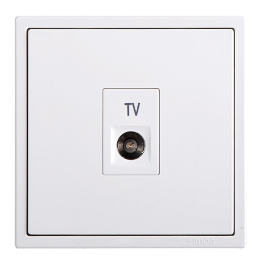 Module Ổ cắm TV đơn chuẩn đế vuông cao cấp màu trắng Simon i7 705111
