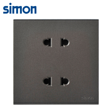 Module Ổ cắm đôi 2 chấu 10A dùng cho chấu tròn và dẹt Simon E6 721072-61