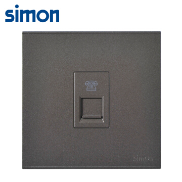 Module Ổ cắm điện thoại đơn mặt vuông màu ghi xám Simon Series E6 725214-61