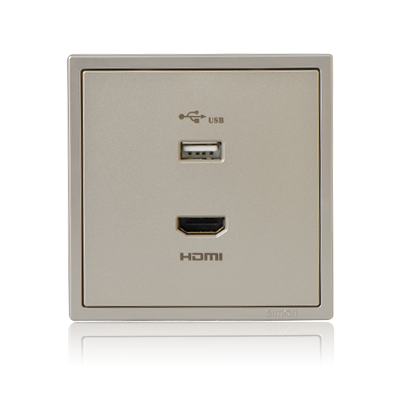 Module Ổ cắm USB và HDMI chuẩn vuông màu trắng Simon Series i7 700494-46