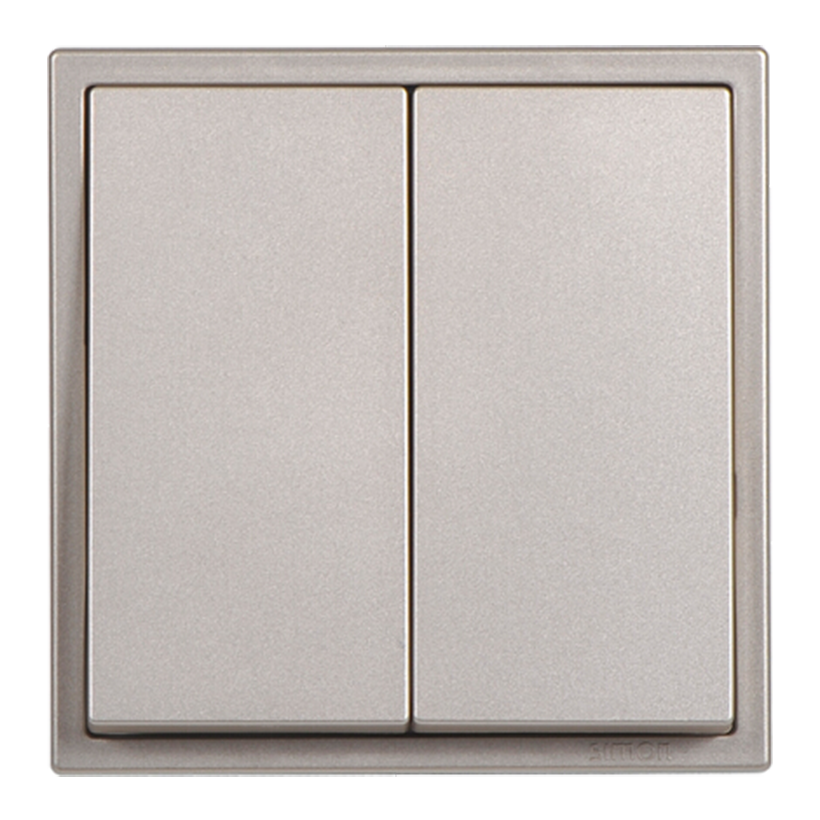 Module Nút nhấn công tắc đôi mặt đế vuông màu champagne Simon i7 701021F-46