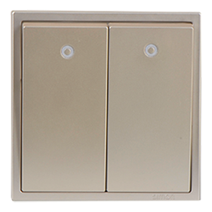 Module Công tắc đôi vuông một chiều có đèn LED Simon Series i7 701023-46