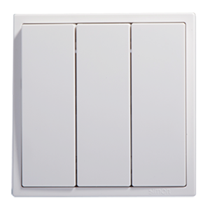 Module Công tắc ba một chiều màu trắng chuẩn đế vuông Simon i7 701031