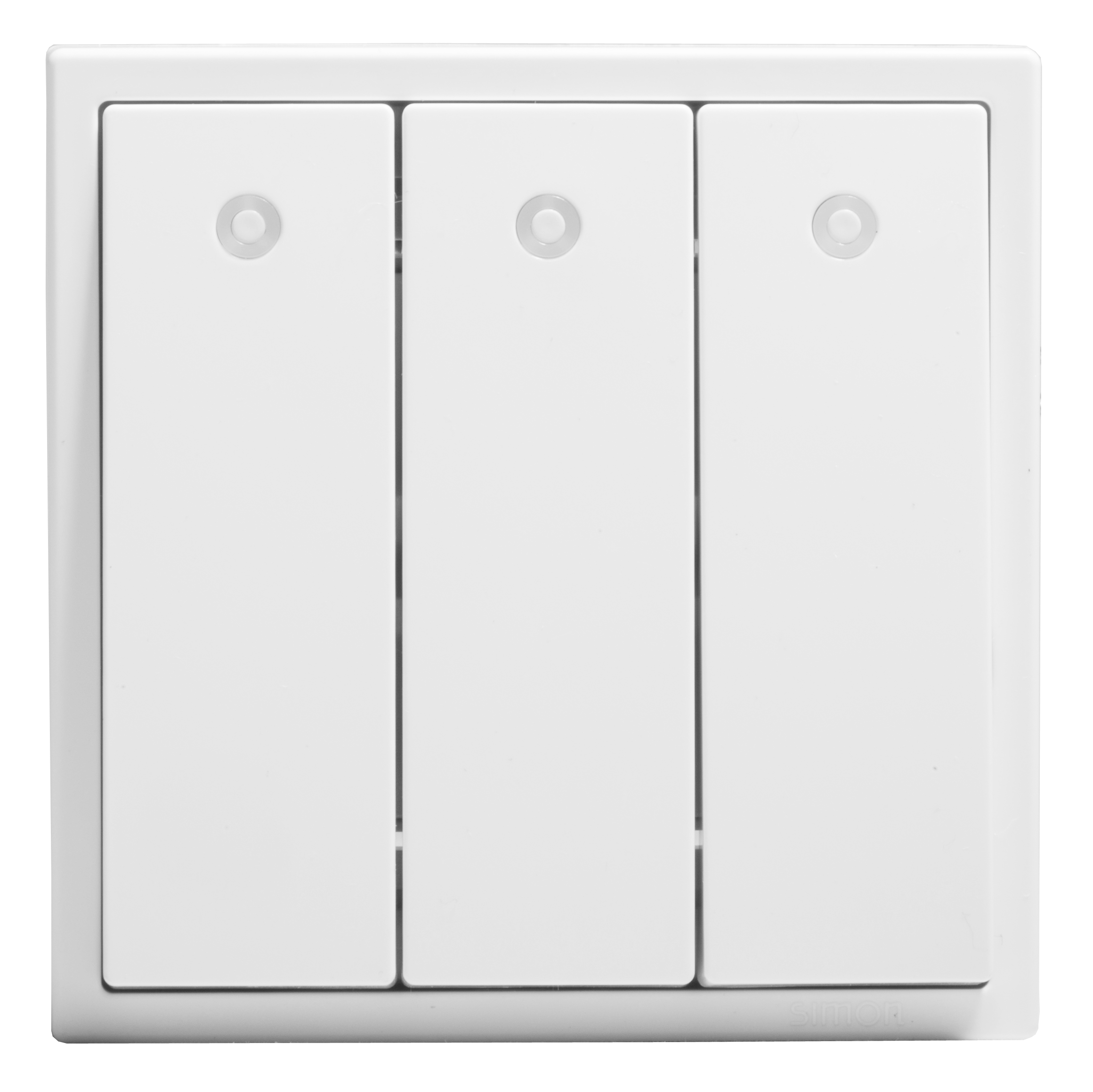 Module Công tắc ba vuông 1 chiều có đèn LED màu trắng Simon i7 701033