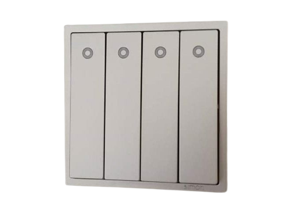 Module Công tắc bốn 1 chiều màu champagne có đèn LED Simon i7 701043-46