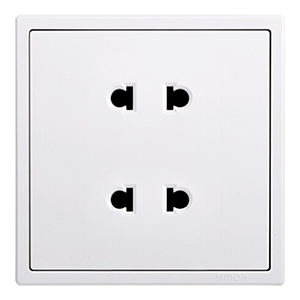 Module Ổ cắm đôi hai chấu vuông dùng cho chấu tròn và dẹt Simon 701072