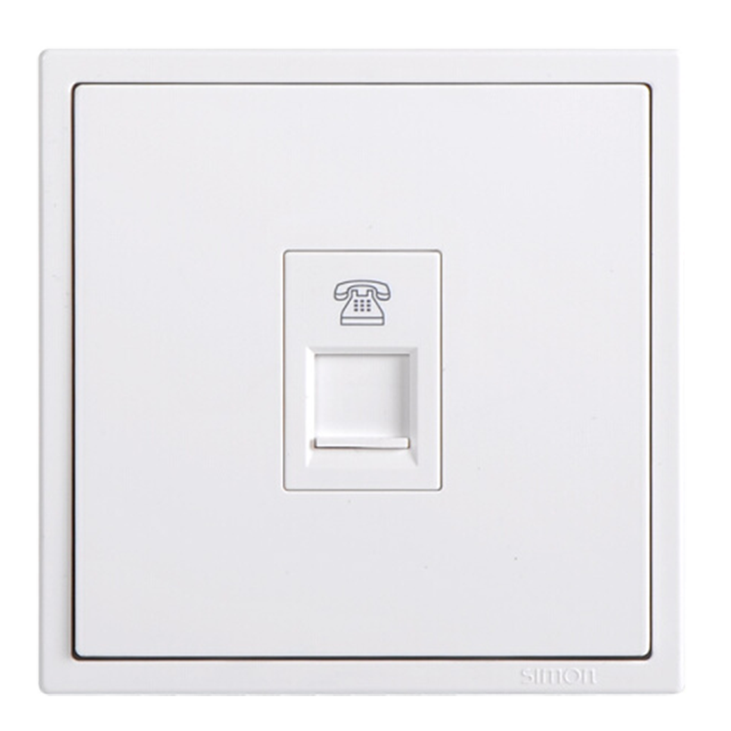 Module Ổ cắm điện thoại đơn chuẩn đế vuông màu trắng Simon i7 705214