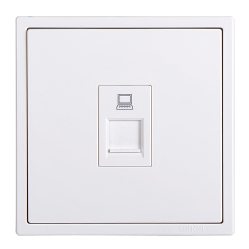 Ổ cắm dữ liệu mạng chuẩn RJ45 và Cat.5e đế vuông trắng Simon i7 705218