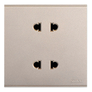 Module Ổ cắm đôi 2 chấu 10A dùng cho chấu tròn và dẹt Simon E6 721072-46