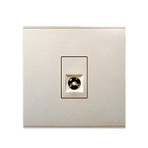 Module Ổ cắm Tivi đơn màu champagne mặt vuôngSimon Series E6 725111-46