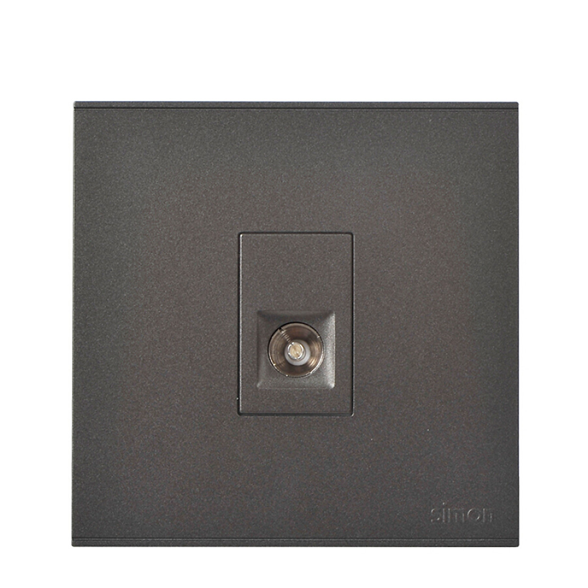 Module Ổ cắm Tivi đơn màu ghi xám mặt vuôngSimon Series E6 725111-61
