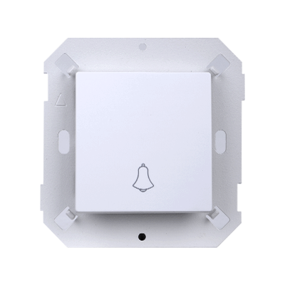 Nút nhấn có biểu tượng chuông cửa chuẩn vuông màu trắng Simon V8 80150
