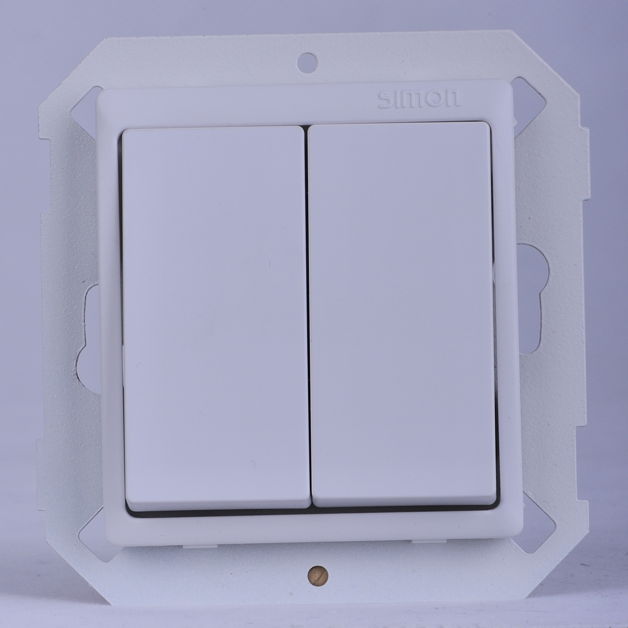 Module Công tắc đôi 16A 1 chiều vuông màu trắng Model  80398