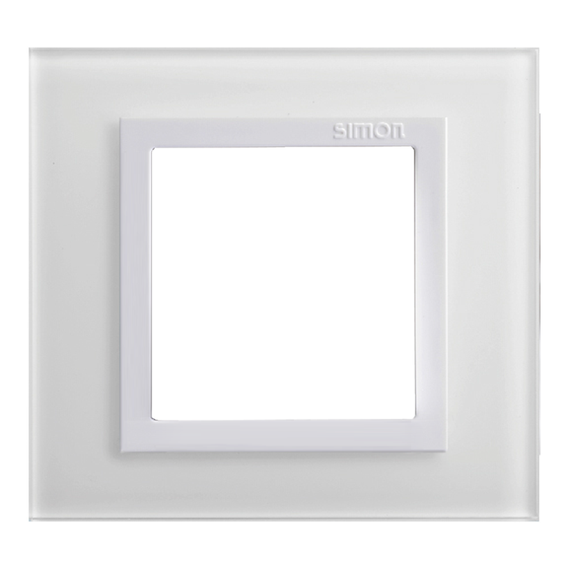 Khung viền đơn cỡ to vuông màu trắng dùng cho 1 đế Series V8 80610-30