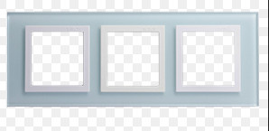 Khung viền ba cỡ to vuông màu trắng dùng cho 3 đế Series V8 80630-30