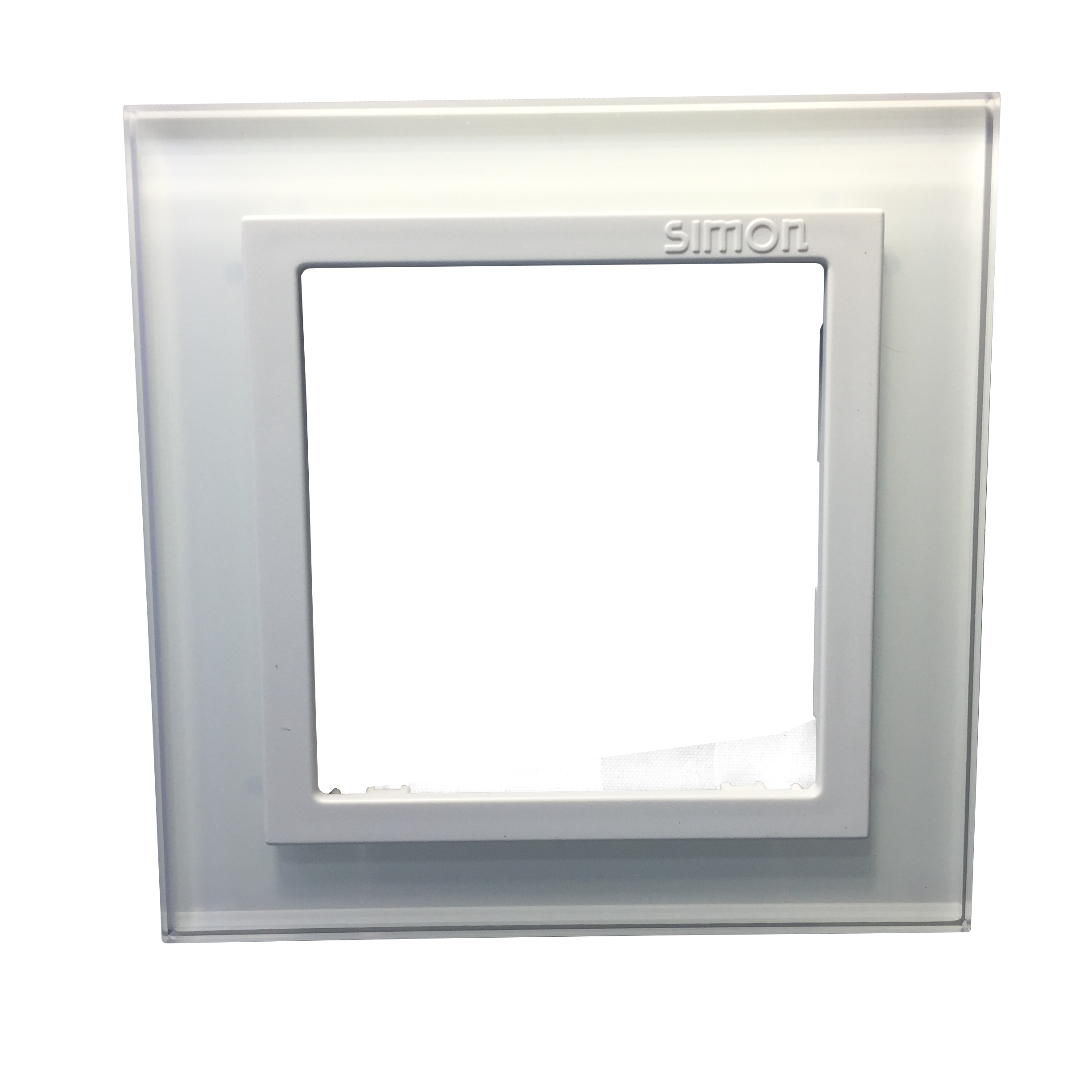 Khung viền đơn vuông màu trắng 86×86 dùng cho 1 đế Series V8 80611-30