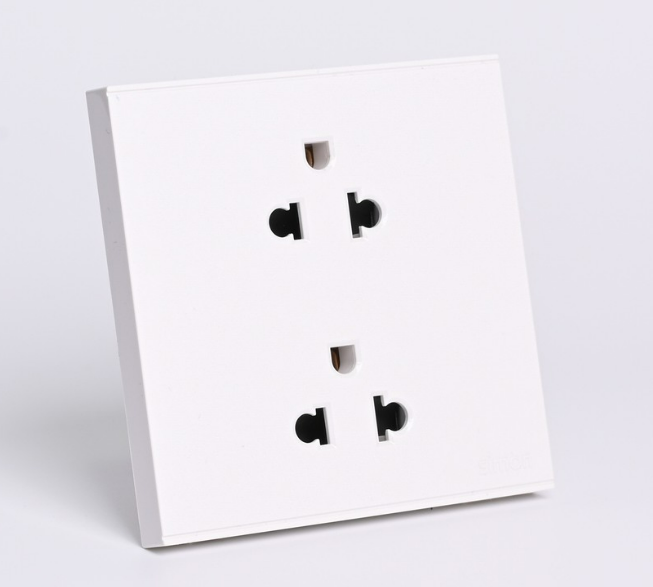 Module Ổ cắm đôi 3 chấu 16A dùng cho chấu tròn và dẹt Simon E6 721287