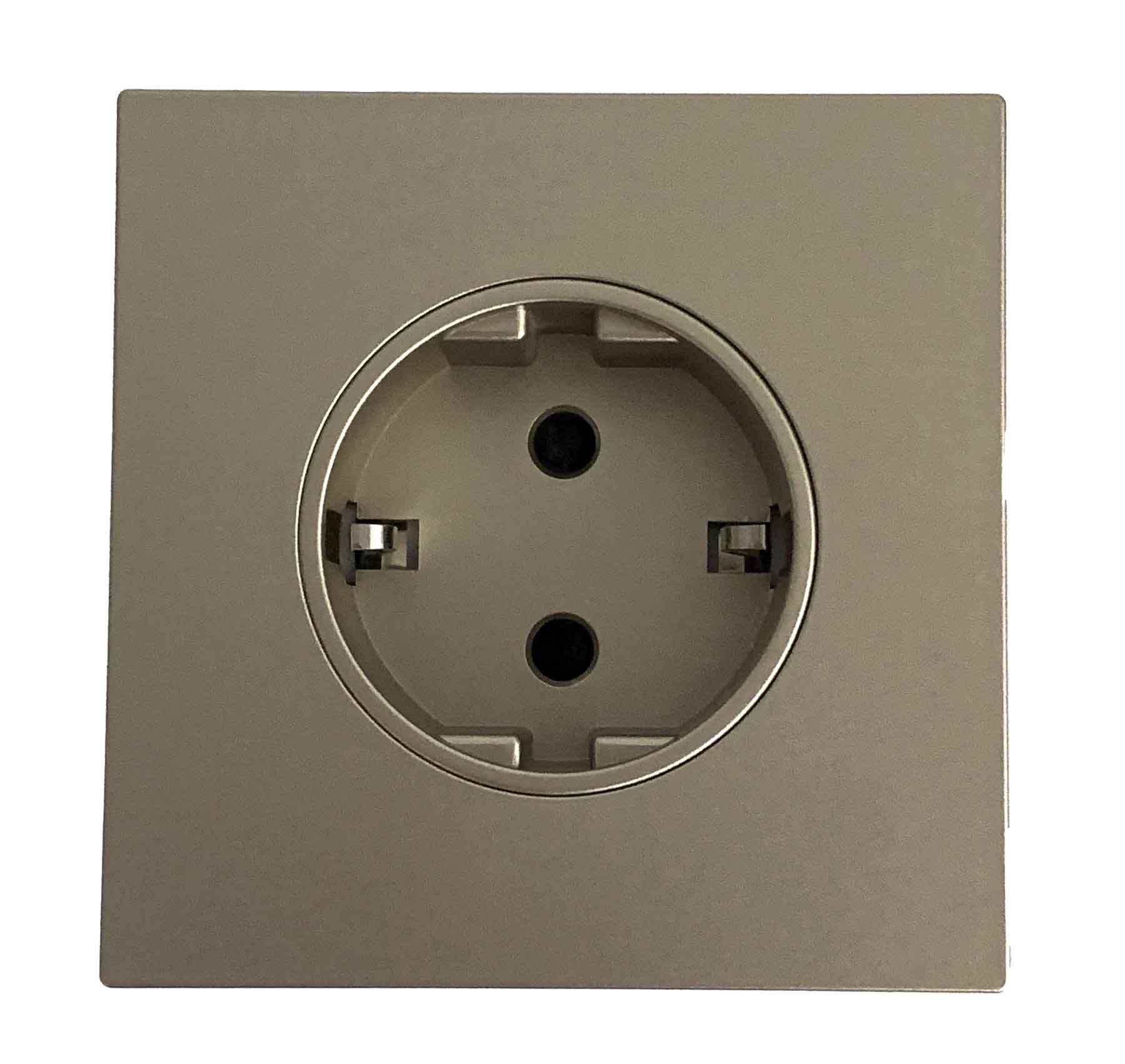 Ổ cắm đơn 2 chấu kiểu Schuko F màu champagne Simon Series i7 701687-46